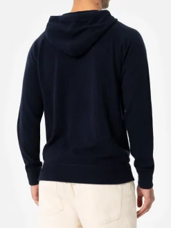 Marineblauer Kapuzenpullover aus Kaschmirmischung für Herren Willbur