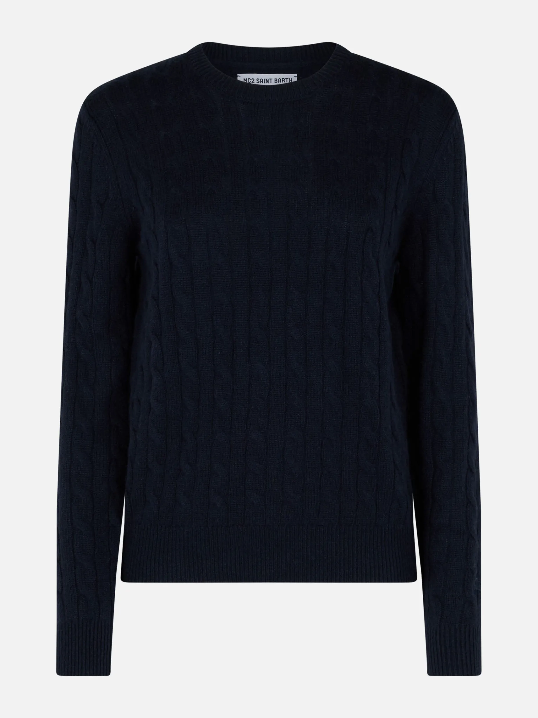Marineblauer Pullover Sorbonne aus Kaschmirmischung für Damen