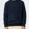 Marineblauer Rippenpullover für Herren Marine