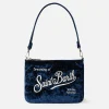 Marineblauer Samtbeutel Parisienne mit Henkel