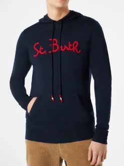 Marineblaues Kapuzenpullover für Herren