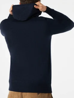 Marineblaues Kapuzenpullover für Herren