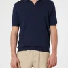 Marineblaues Strick-Poloshirt für Herren von Sloan