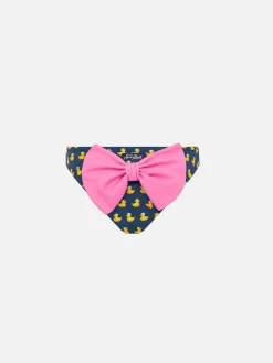 Mädchen Badeslip Madame mit Schleife und Entchen-Print
