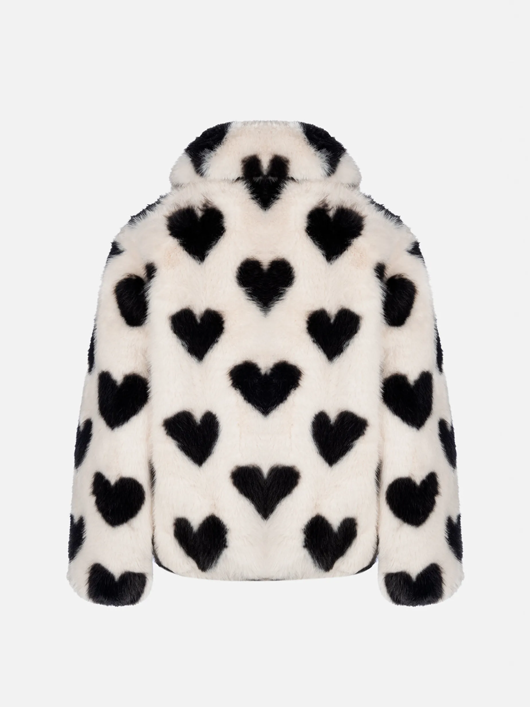 Mädchen Kunstpelzjacke Aveline mit Herz-Print