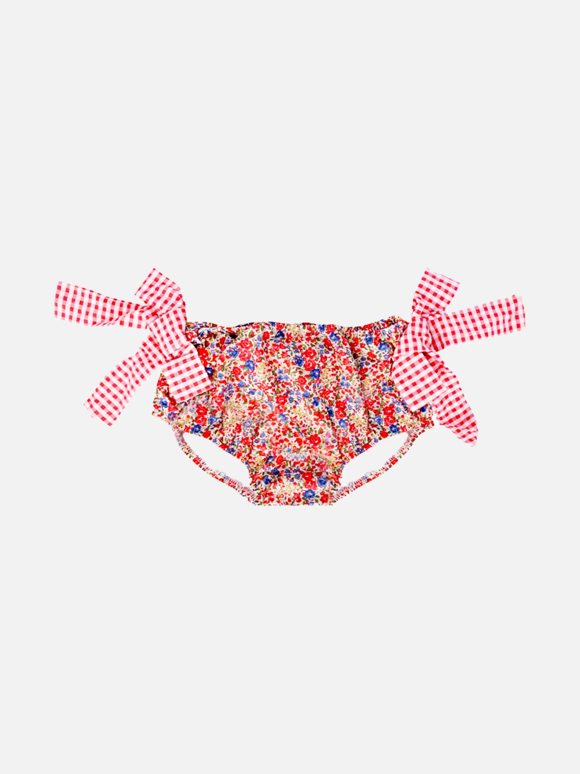 Mädchen-Badehose mit Blumenprint und Schleifen | Hergestellt aus Liberty-Stoffen