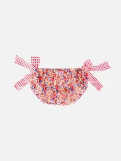 Mädchen-Badehose mit Blumenprint und Schleifen | Hergestellt aus Liberty-Stoffen