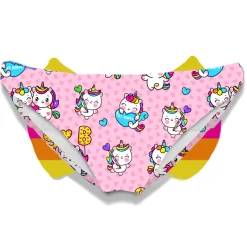 Mädchen-Badehose mit Einhorn-Print