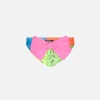 Mädchen-Badehose mit fluoreszierendem Bandana-Print