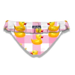 Mädchen-Badehose mit Rüschen und Entenmuster