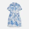 Mädchen-Baumwollkleid Anastasie Jr mit Toile-de-Jouy-Print