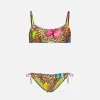 Mädchen-Bikini mit Animal-Print und Schmetterlingen