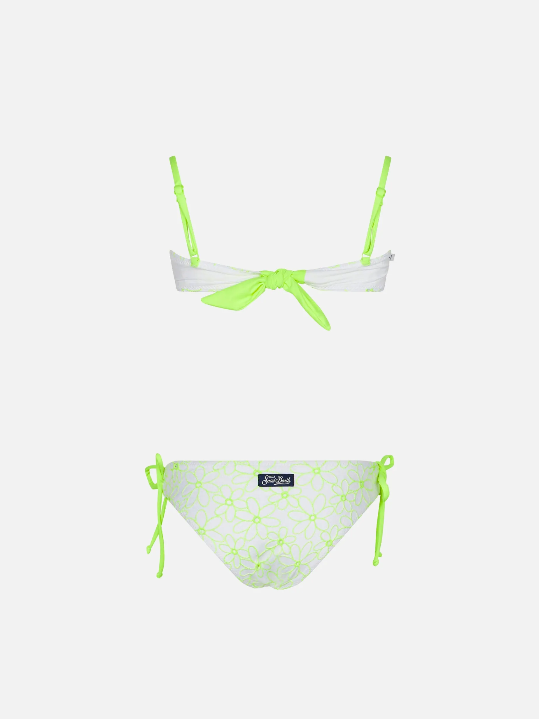 Mädchen-Bikini mit Gänseblümchen-Stickerei