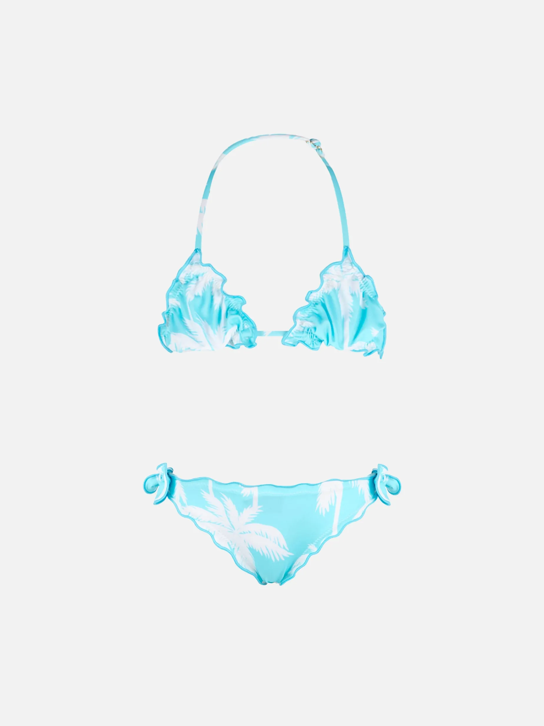 Mädchen-Bikini mit Palmen-Print
