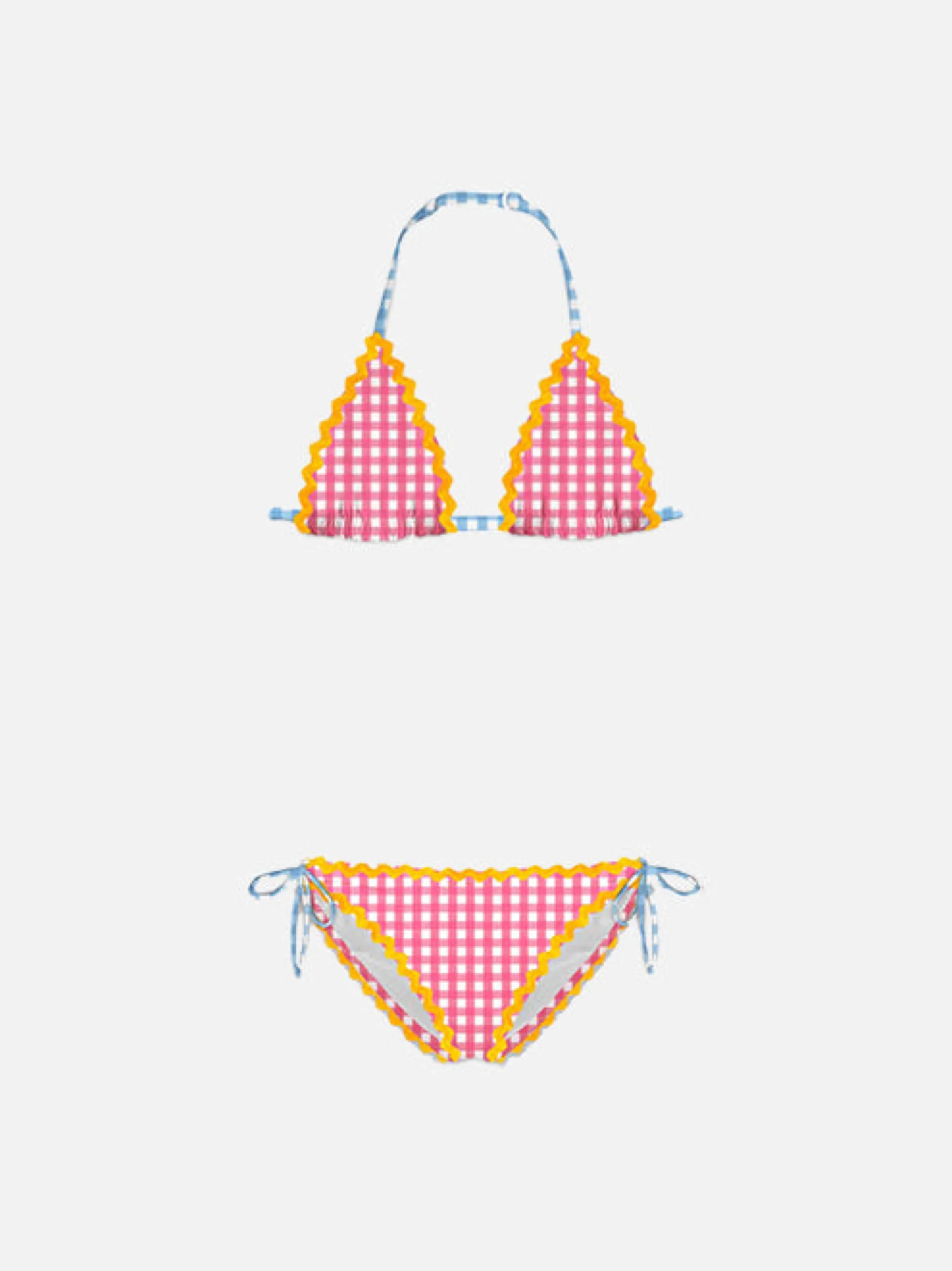 Mädchen-Bikini mit Wellenbesatz