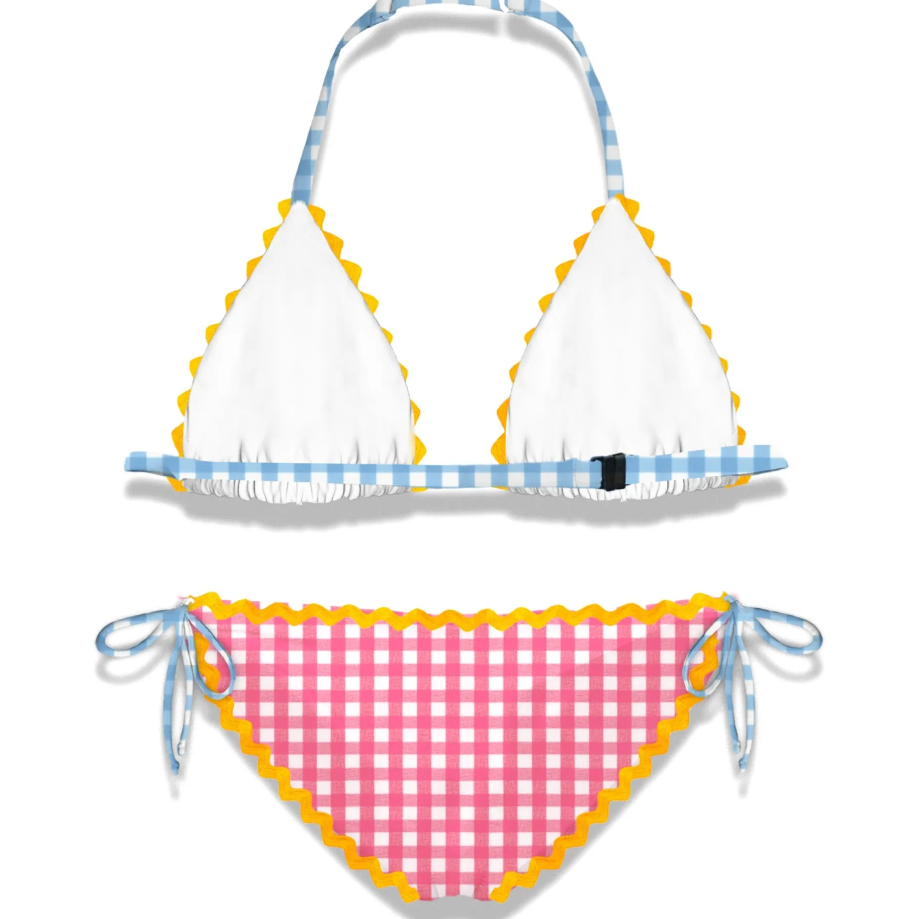 Mädchen-Bikini mit Wellenbesatz