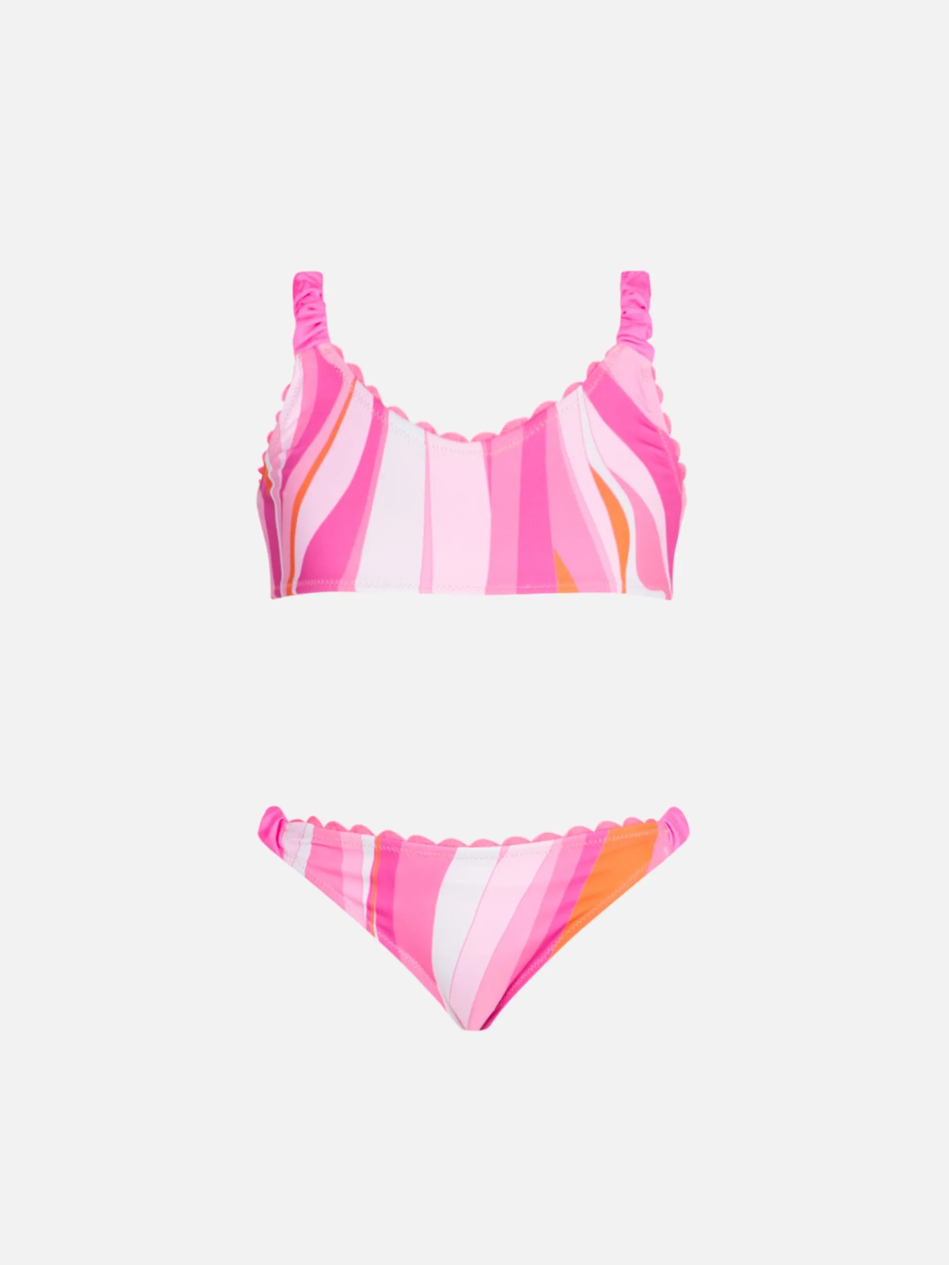 Mädchen-Bralette mit Wellenprint