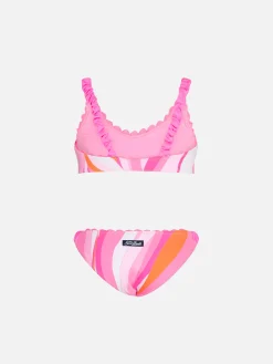 Mädchen-Bralette mit Wellenprint