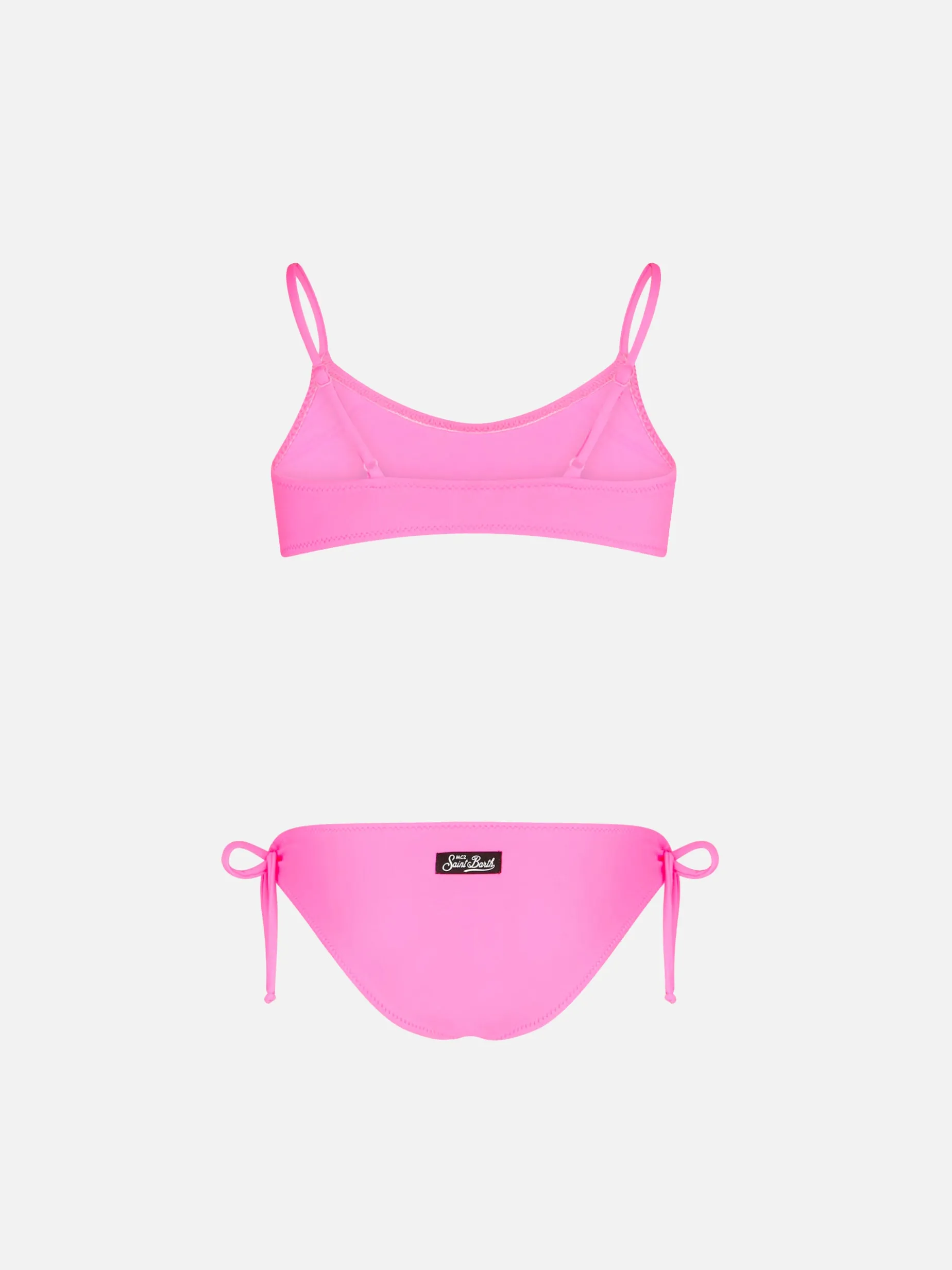 Mädchen-Bralette-Bikini in Neonrosa