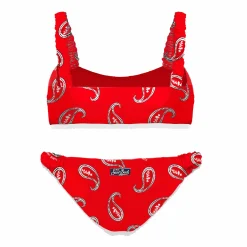 Mädchen-Bralette-Bikini mit Paisley-Print