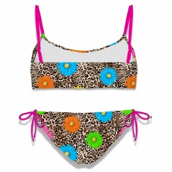 Mädchen-Bralette-Bikini mit Leopardenmuster