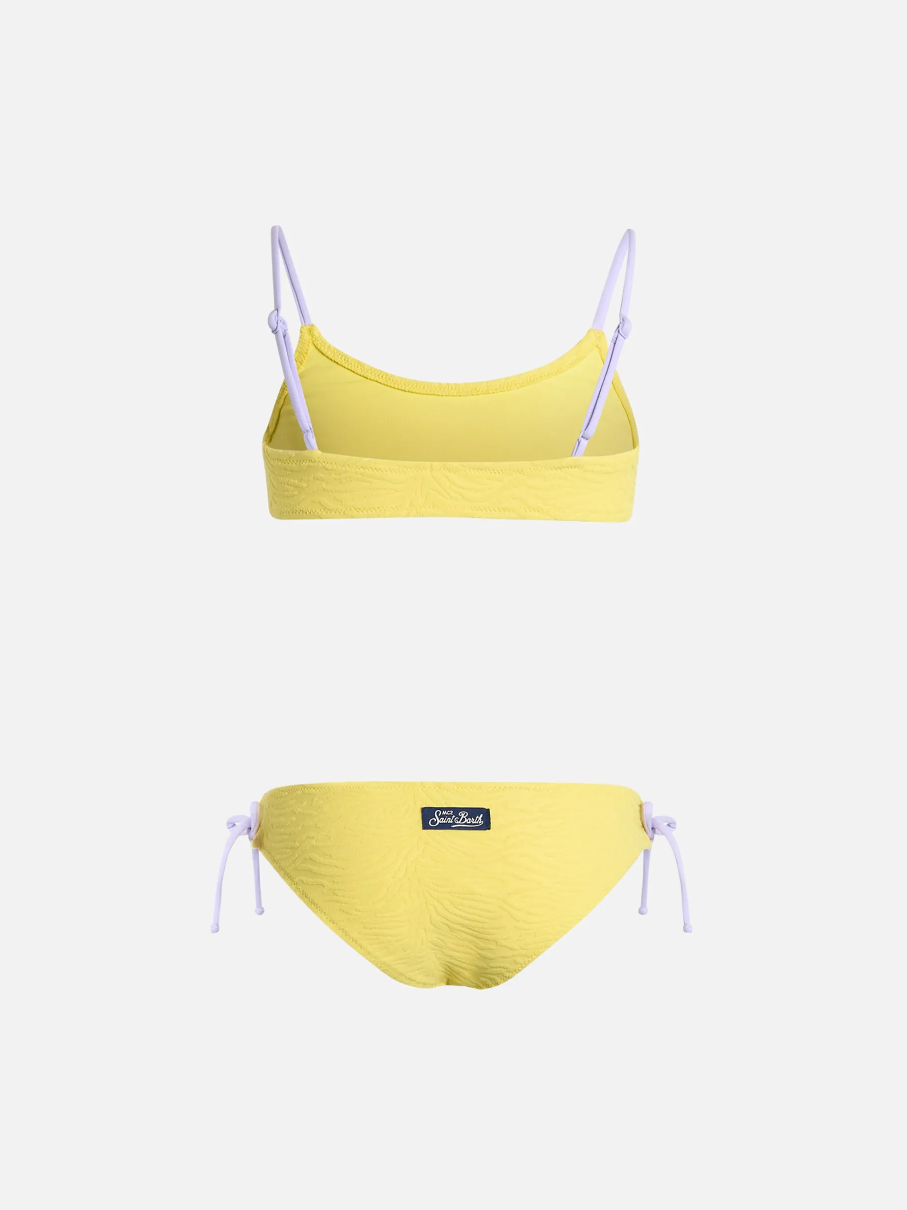 Mädchen-Bralette-Bikini mit Zebra-Prägung Jaiden