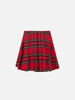 Mädchen-Flanellrock mit Tartan-Print