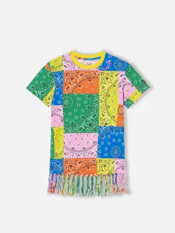 Mädchenkleid aus Baumwolle mit Fransen