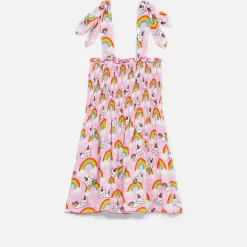 Mädchenkleid mit Einhorn-Katzen-Print