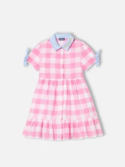 Mädchenkleid mit Gingham-Print