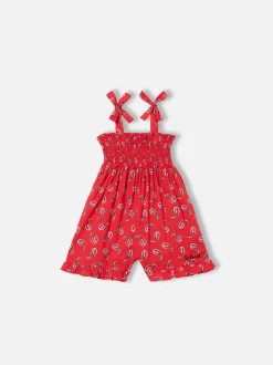 Mädchen-Playsuit mit Paisley-Print