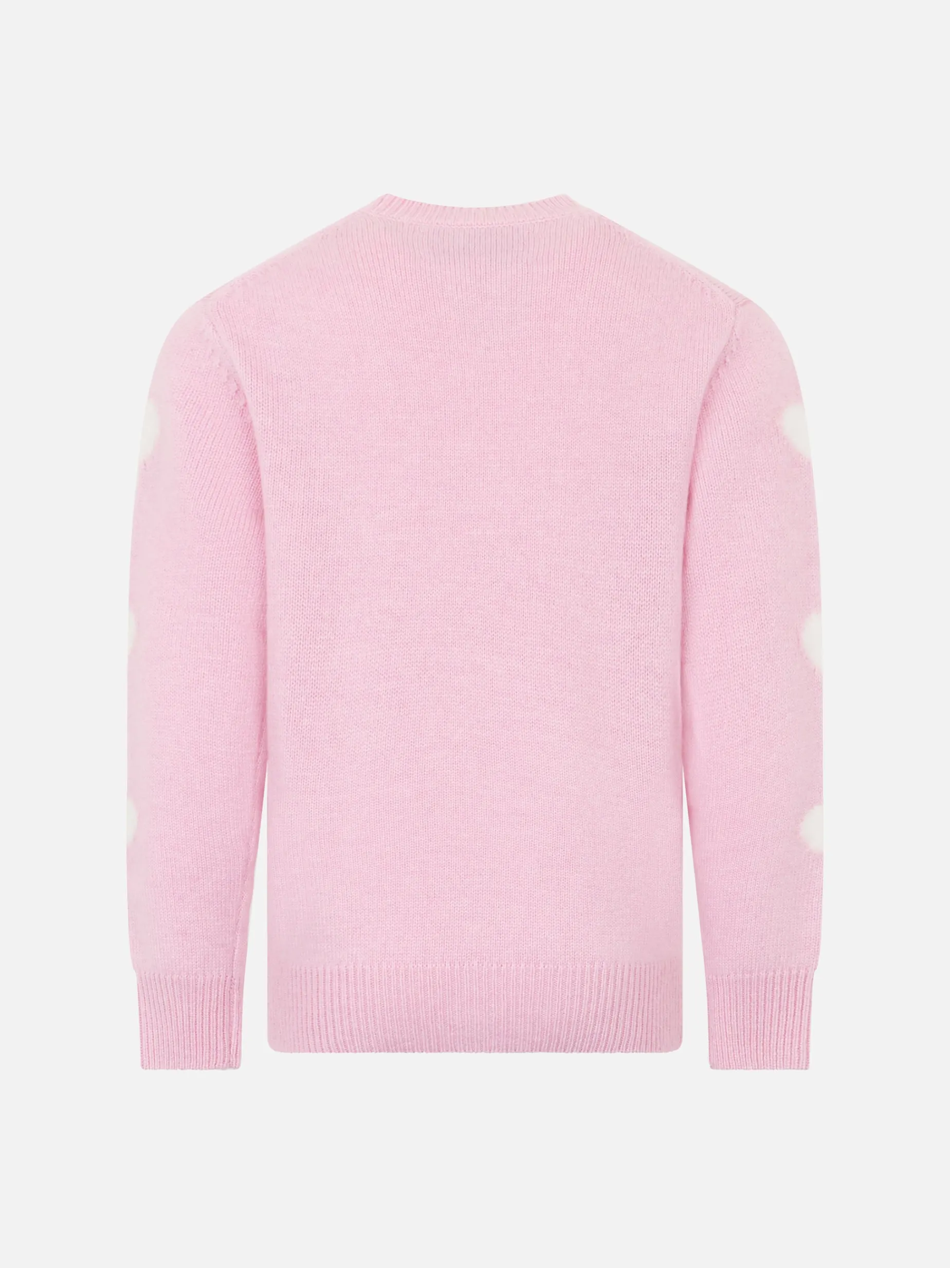 Mädchenpullover mit Rundhalsausschnitt und Teddybär-Stickerei