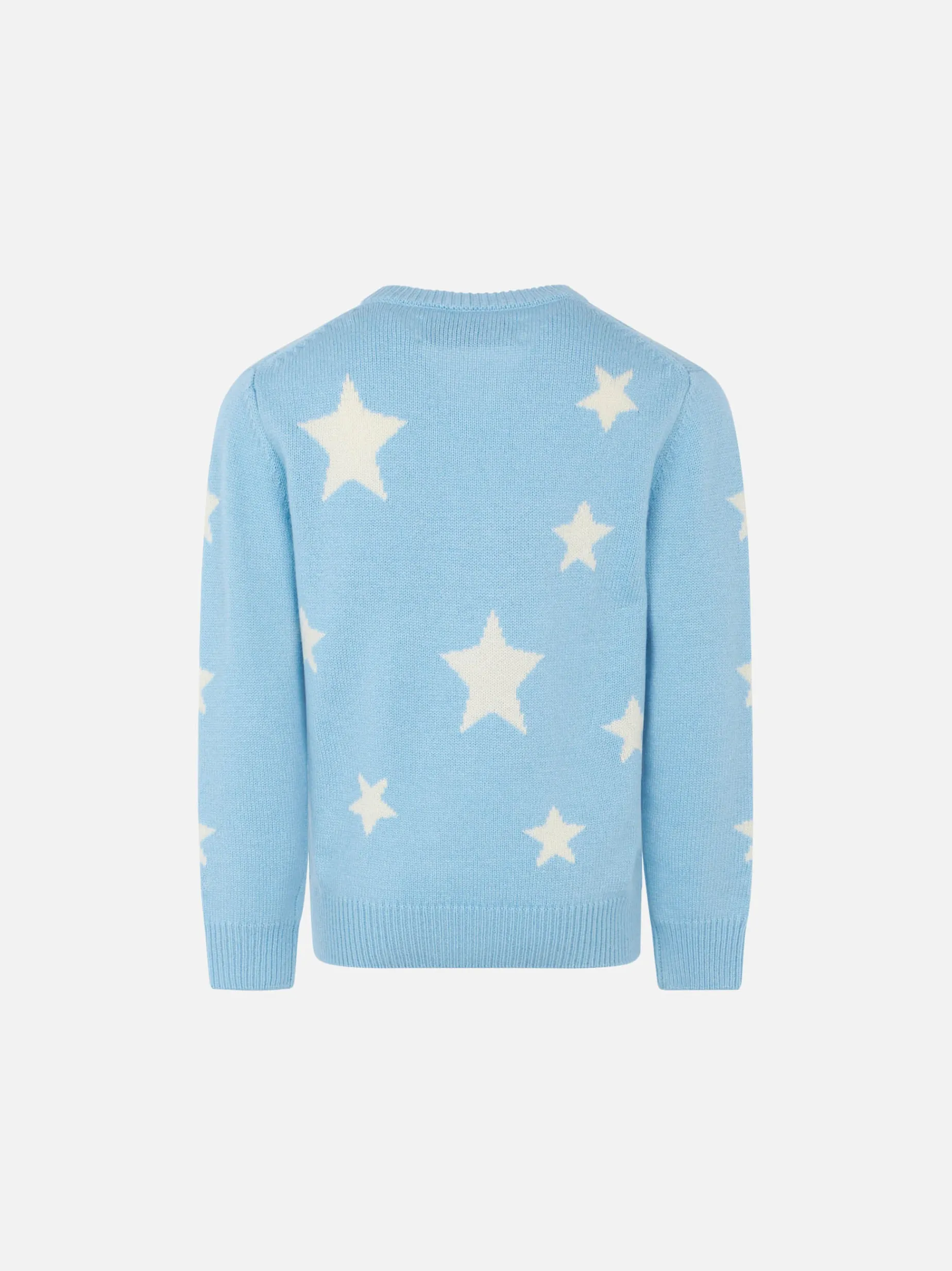Mädchenpullover mit Sternenaufdruck und Rockstar-Stickerei