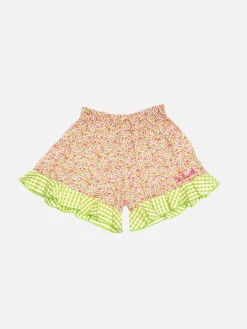 Mädchen-Shorts aus Baumwolle mit Rüschen | Hergestellt aus Liberty-Stoff