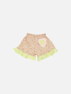 Mädchen-Shorts aus Baumwolle mit Rüschen | Hergestellt aus Liberty-Stoff