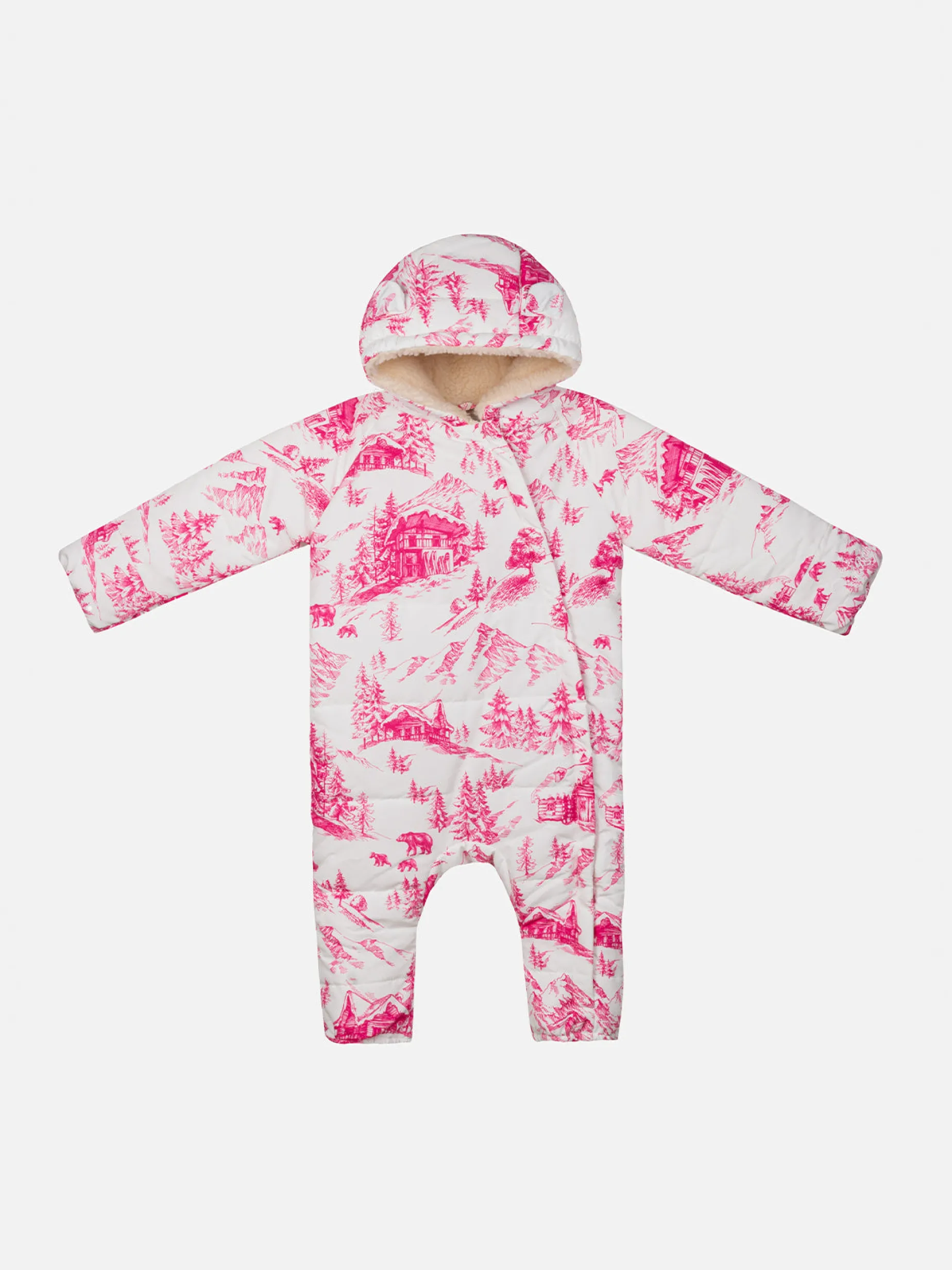Mädchen-Skianzug Glace mit Toile de Jout-Print