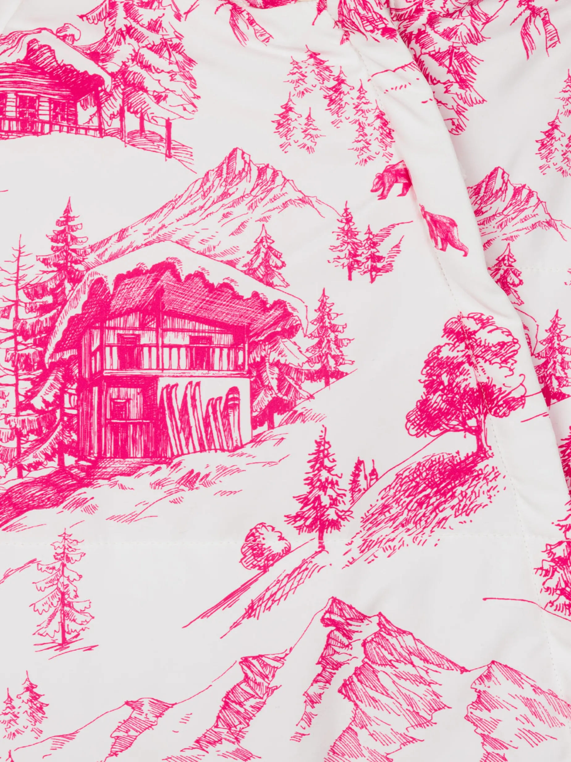 Mädchen-Skianzug Glace mit Toile de Jout-Print
