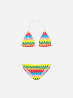 Mädchen-Strick-Bikini-Chevron