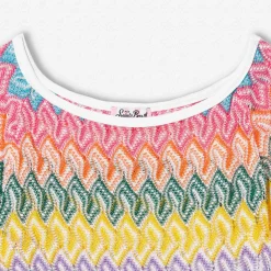 Mädchen-Strickkleid Chevron