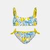 Mädchen-Top-Bikini mit Barock-Print