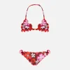Mädchen-Triangel-Bikini mit Blumenprint