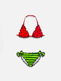 Mädchen-Triangel-Bikini mit Wassermelonen-Print