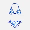 Mädchen-Triangel-Bikini mit Seestern-Print