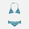 Mädchen-Triangel-Bikini mit Pilz-Print | Hergestellt aus Liberty-Stoff