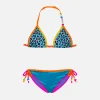 Mädchen-Triangel-Bikini mit Leopardenmuster