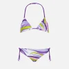 Mädchen-Triangel-Bikini mit Palmblättern