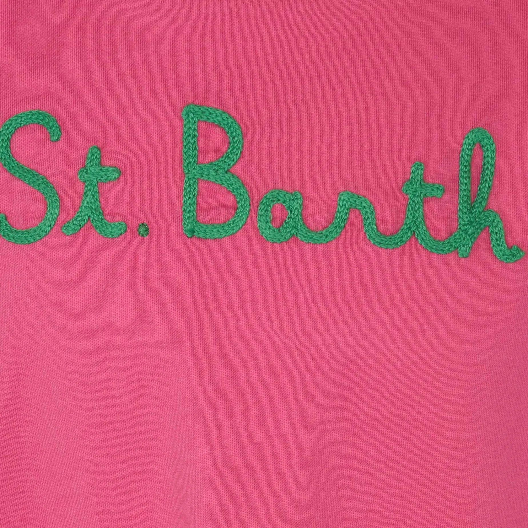 Mädchen-T-Shirt aus Baumwolle mit Volant und Stickerei