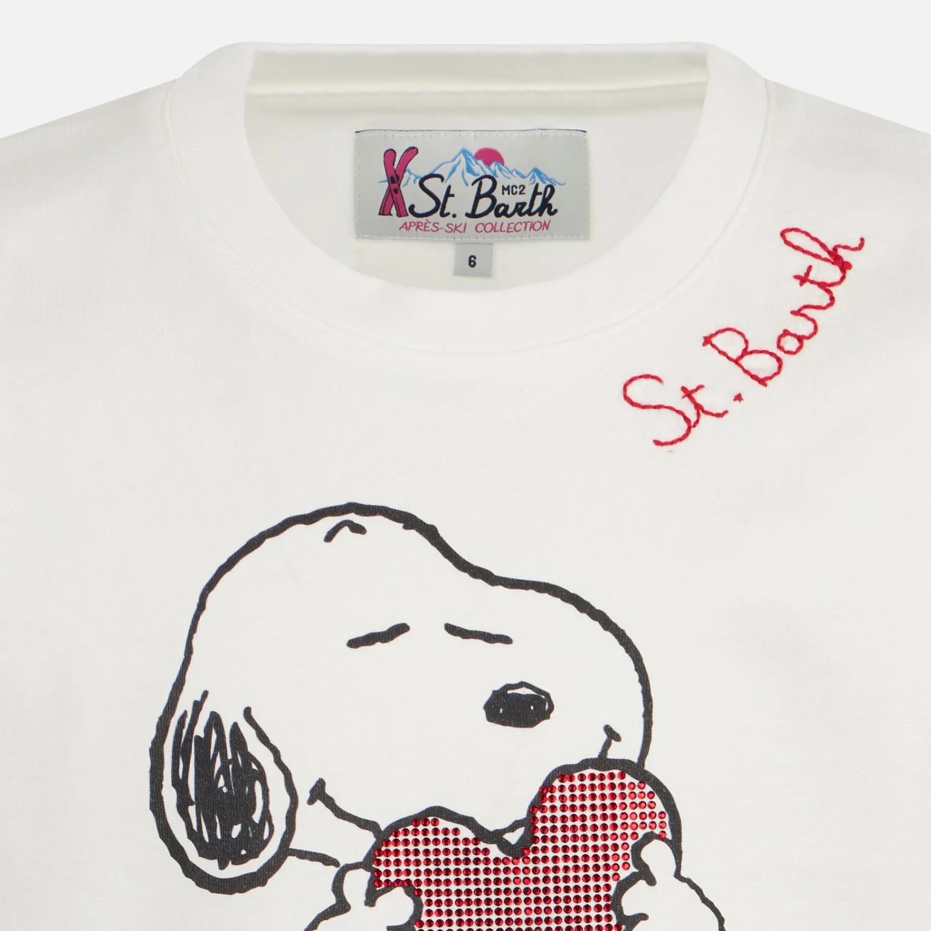 Mädchen-T-Shirt aus schwerer Baumwolle mit Snoopy-Strassstein-Aufdruck | SNOOPY PEANUTS™ SONDEREDITION