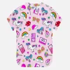 Mädchen-T-Shirt mit Patch-Print aus den 90er-Jahren