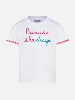 Mädchen-T-Shirt mit Princess à la plage-Schriftzug und Stickerei